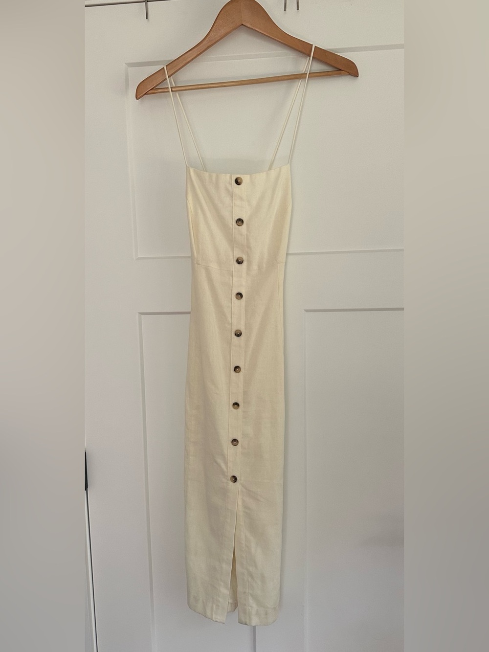 abbeline Women's Cream Button-Front dress size small